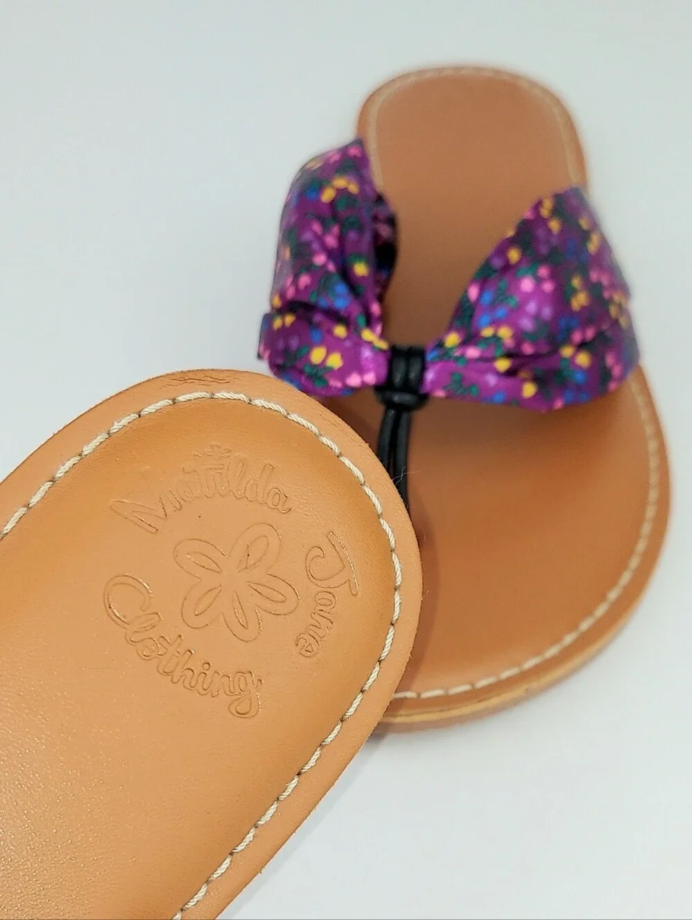 Matilda Jane Purple Floral Slide Sandals 8